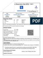 Electronic Reservation Slip (ERS) : 2623250010 12445/uttar S Kranti Sleeper Class (SL)