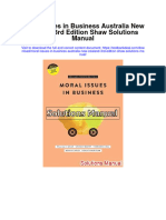 Moral Issues in Business Australia New Zealand 3rd Edition Shaw Solutions Manual