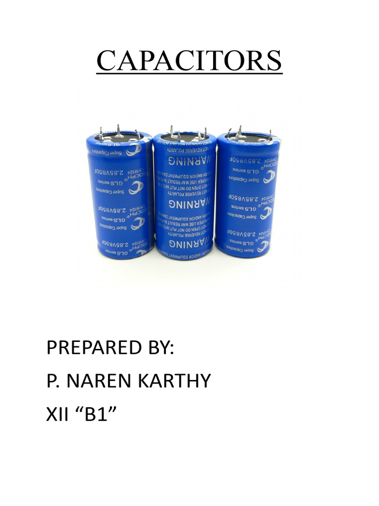 Capacitors Pdf Capacitor Dielectric