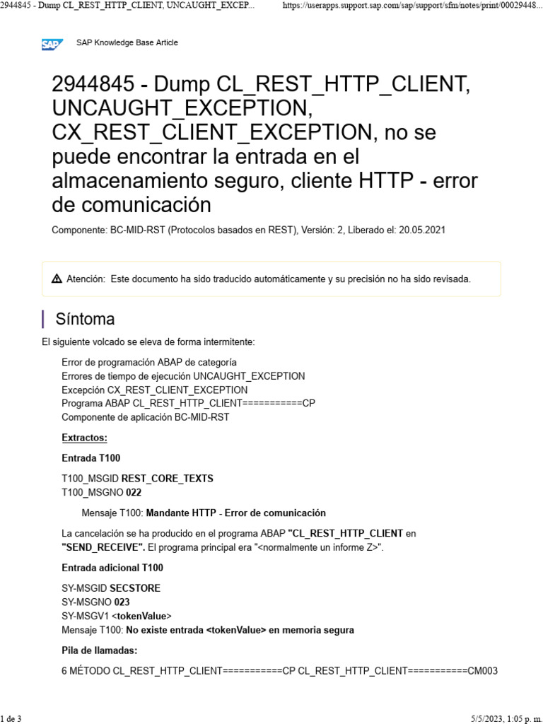 Dump cl rest http client uncaught exception cx rest