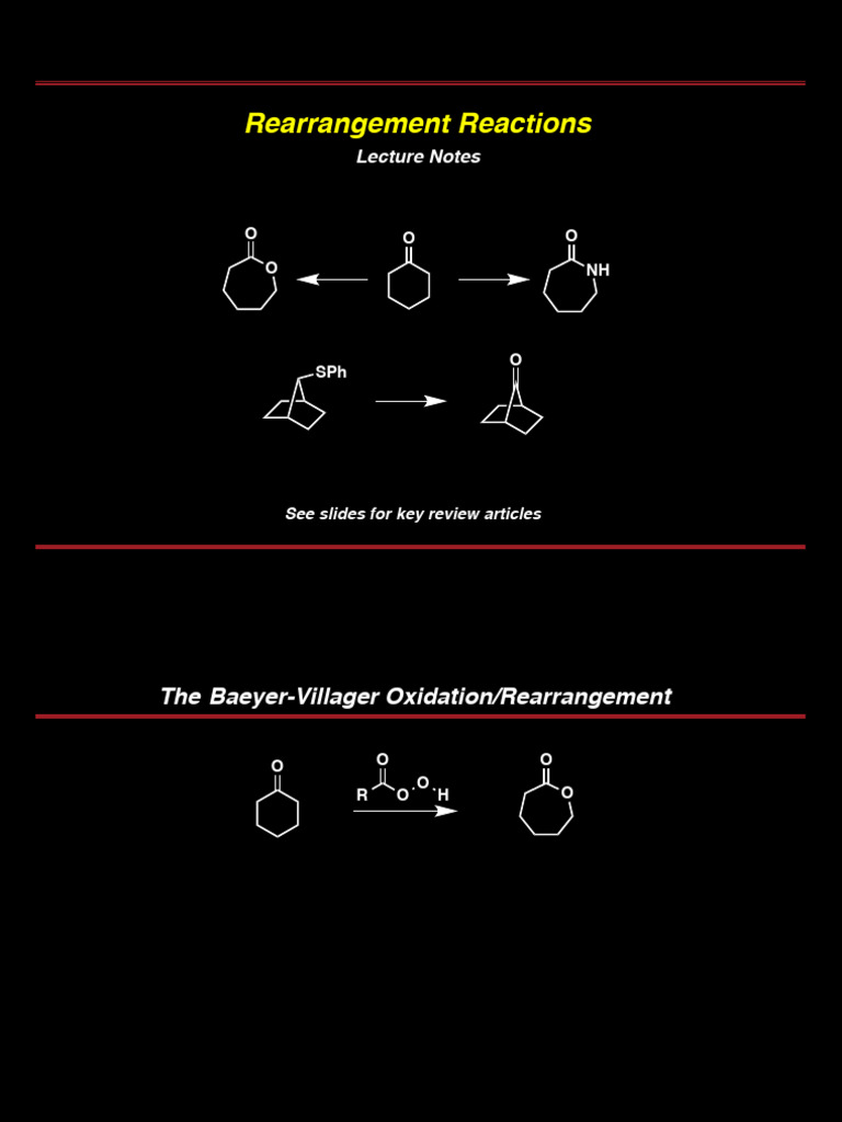 Rearrangements | PDF | Chemical Reactions | Chemistry