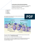 Membrane Structure and Function