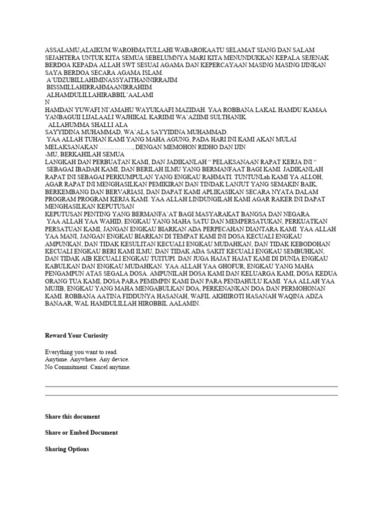 Tata Cara Pembawa Acara | PDF