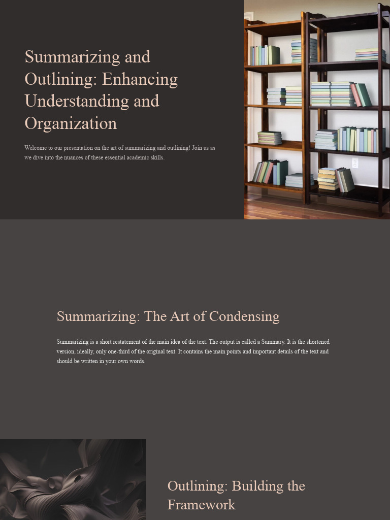Summarizing vs. Outlining Explained | PDF | Essays | Paragraph