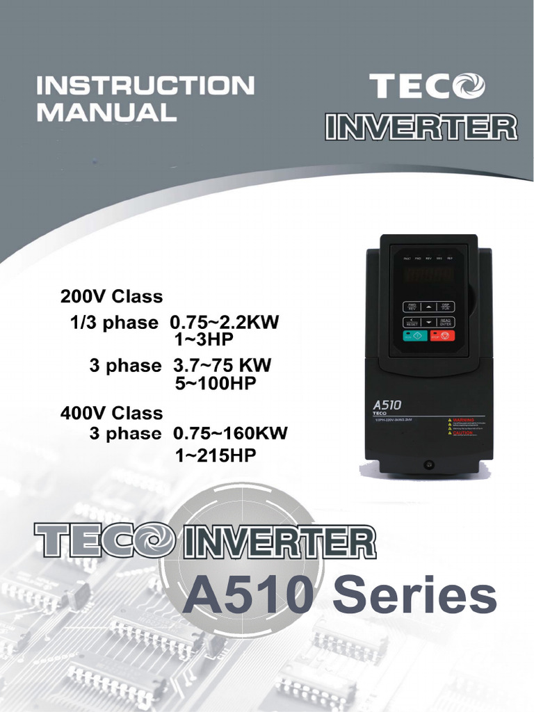 Teco A510 Manual EN v1 | PDF | Power Inverter | Power Supply