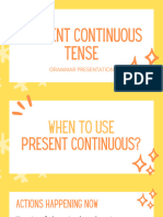 Present Continuous Tense Grammar Presentation in Orange Yellow Basic Style - PDF 16-38-57-103