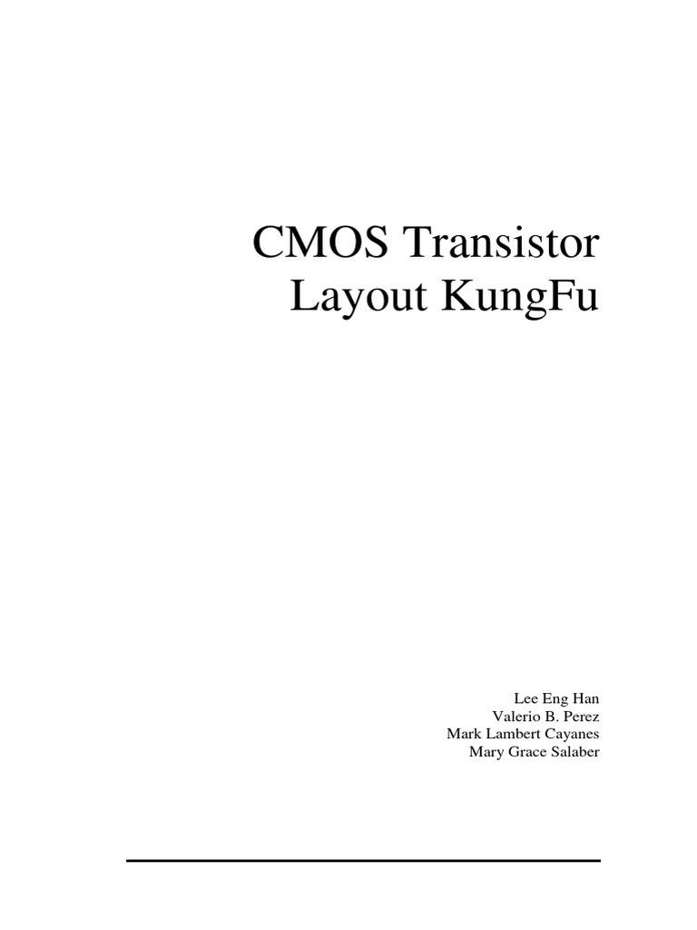 CMOS Transistor Layout KungFu Preliminary Release-1 | PDF | Field ...