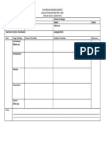 Lesson Plan Format