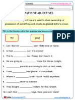 Possessive Adjectives Worksheet 4