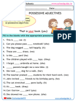 Possessive Adjectives Worksheet 2