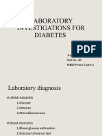 Lab Investigations of Diabetes