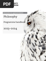 Philosophy Programme Handbook