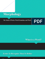 3.1 Introduction To Morphology