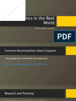 1.1 Linguistics in The Real World