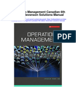 Operations Management Canadian 6th Edition Stevenson Solutions Manual