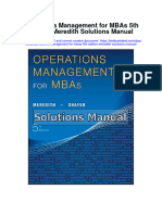 Operations Management For Mbas 5th Edition Meredith Solutions Manual