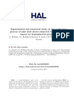 Experimental and Numerical Study On The Perforation Process of Mild Steel Sheets Subjected To Perpendicular Impact by Hemispherical Projectiles