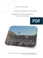 Terra Incognita para La Gestión Teatral en Colombia Artículo de WLGD