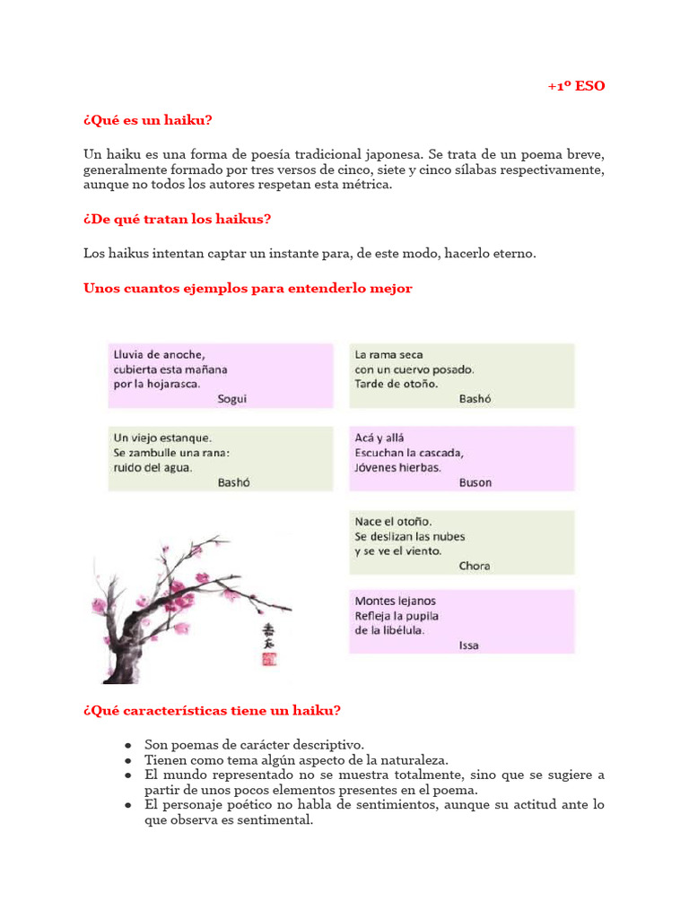 Cómo Escribir Haikus: Guía Práctica | PDF | Haiku | Poesía