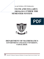2022 BS 5th Mathematics Scheme of Studies