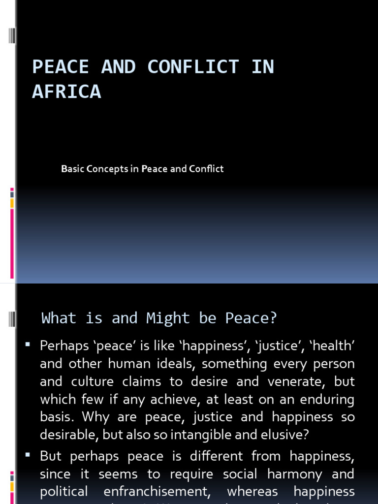 Solutions To Conflict In Africa Pdf
