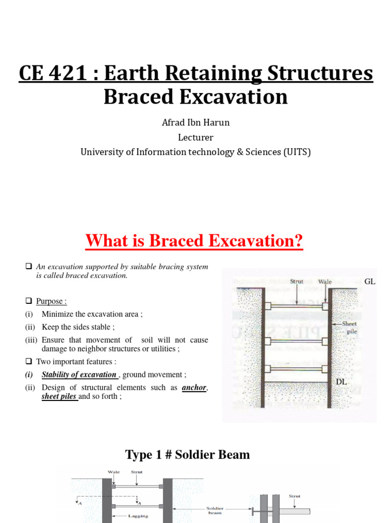 Braced Cut | PDF | Deep Foundation | Mechanical Engineering
