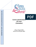 Rapport de Visite Du Centre Pénitentiaire de Caen Calvados