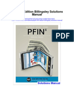 Pfin 6th Edition Billingsley Solutions Manual