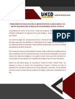 Problemática Educativa en La Impartición de Clases Dados Los Retos Que Implican La Época de Contingencia Por El Covid-19