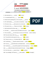 Adjectives and Adverbs Worksheet