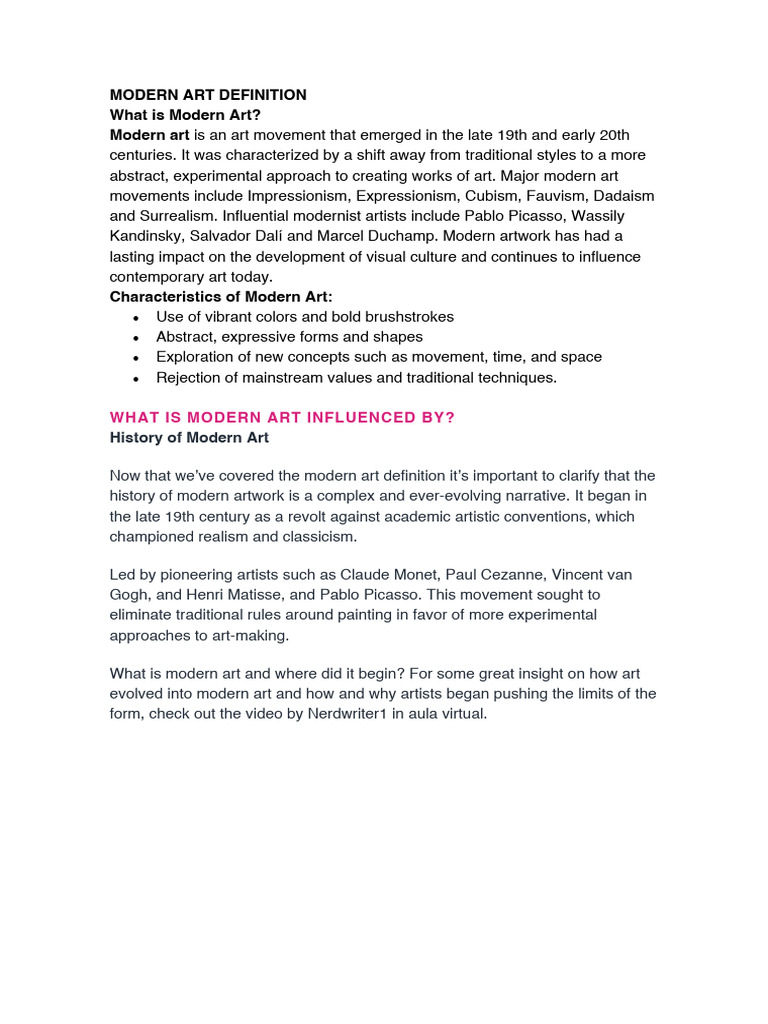 Modern Art Definition PDF