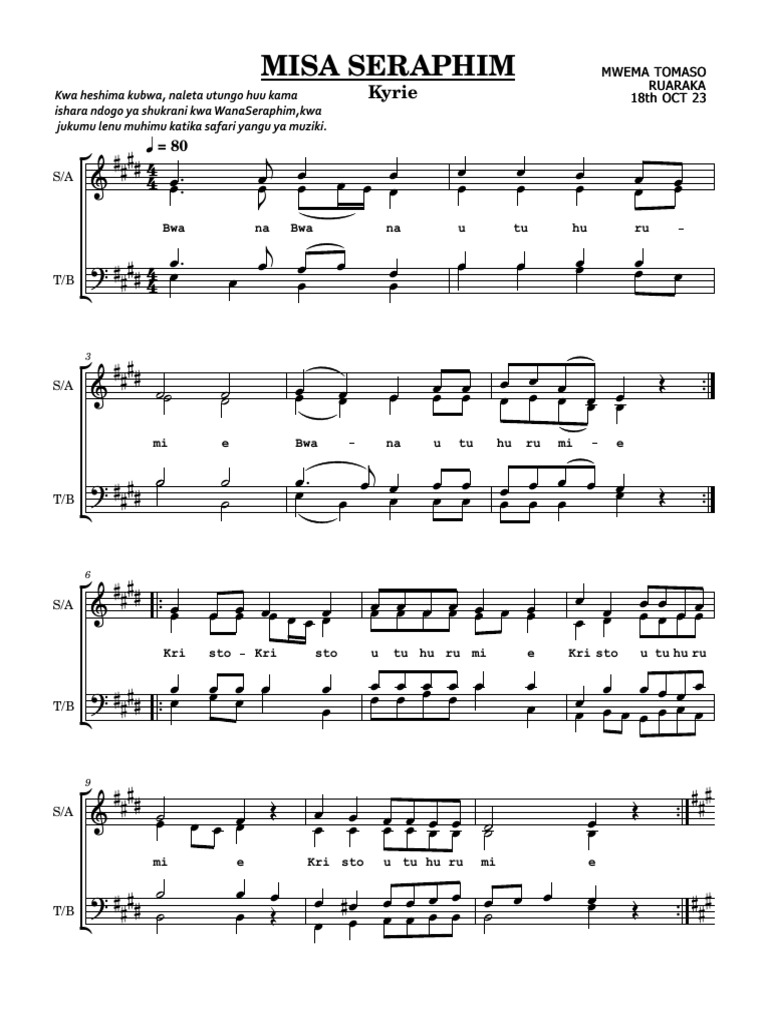 Misa Seraphim Final Pdf