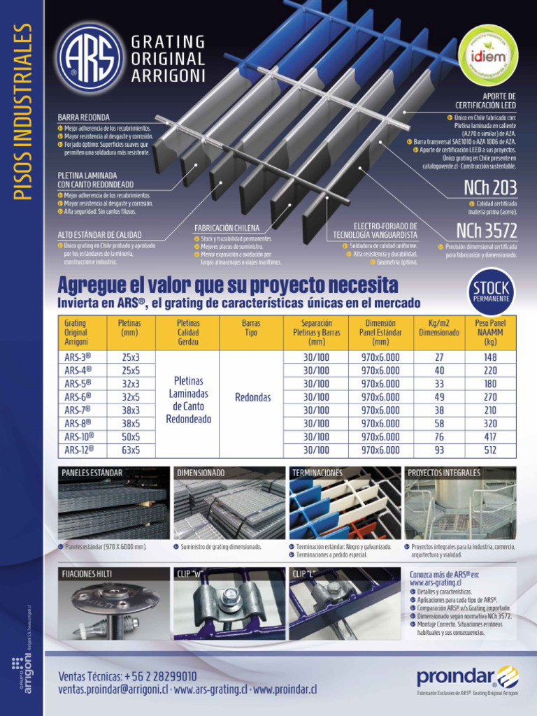ARS - Grating Original Arrigoni - Proindar | PDF
