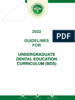 Guidelines For Undergraduate Dental Education Curriculum (BDS)