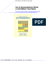 Introduction To Econometrics Stock Watson 3rd Edition Test Bank