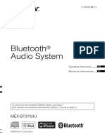 Bluetooth Audio System: MEX-BT3750U