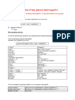 Formation de La Phrase Interrogative