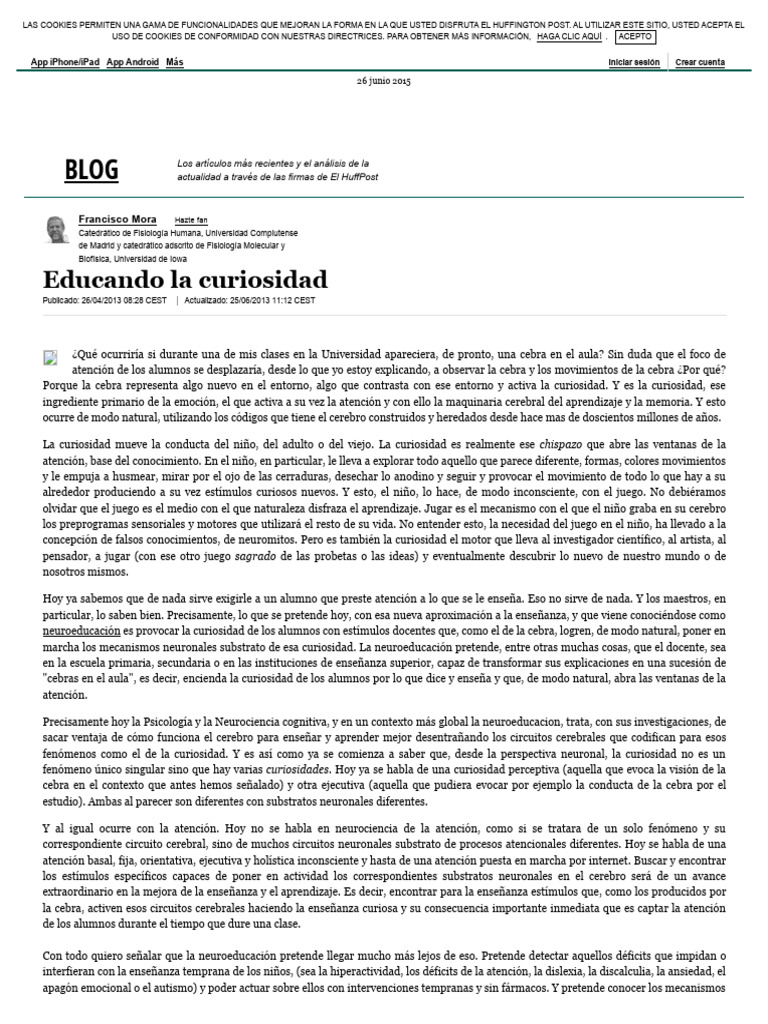 Curiosidad y Neuroeducación en el Aula | PDF | Curiosidad | Atención