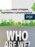 Презентација Управљање Отпадом, Сортирање и Рециклирање