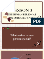 Lesson 3 The Human Person As An Embodied Spirit