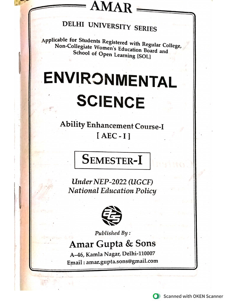 Evs (Sem1) | PDF