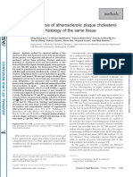 Chemical Analysis of Atherosclerotic Plaque Cholesterol Combined With Histology of The Same Tissue