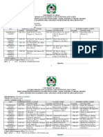 First Semester 100 500 Levels CDL Exam Time TAble