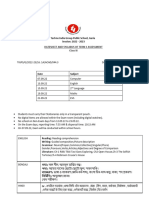 Datesheet and Syllabus of Term 1 Assessment Class III