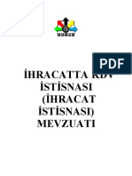 İhracatta KDV İstisnası (İhracat İstisnası) Mevzuatı