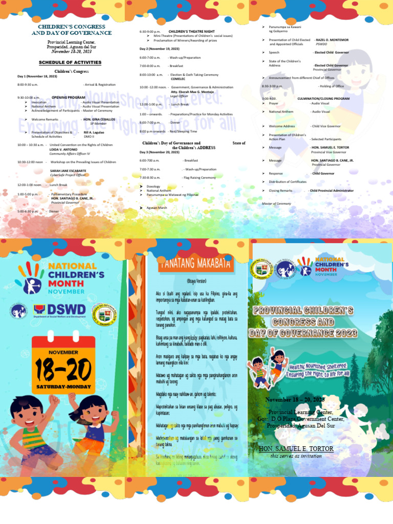 Provincial Childrens Month Program | PDF