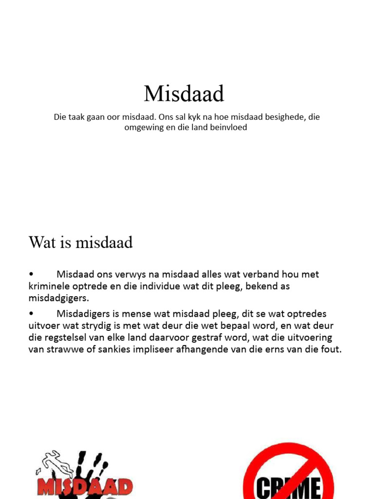 Misdaad Powerpiont | PDF