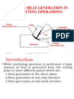 Lecture 5 Heat Generation in Metal Cutting Operations