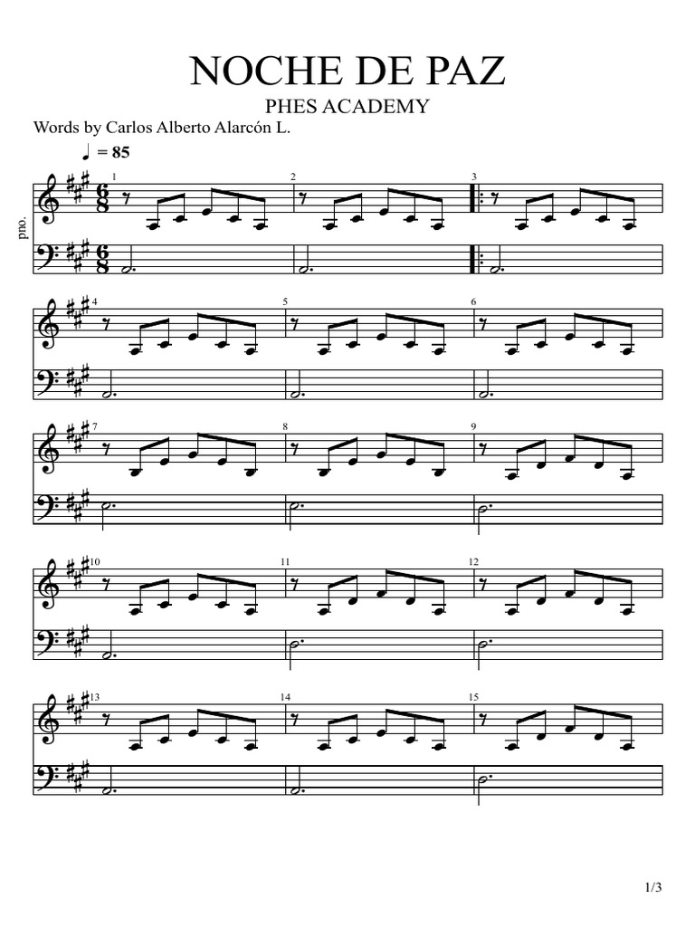 NOCHE DE PAZ Piano | PDF