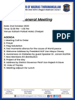 Agenda - First General Meeting - 2 Oct 2023